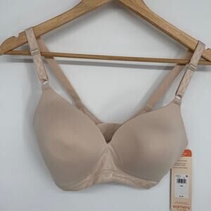 Warners Bra Women's 36D Beige Simply Perfect Super Soft Feminine Staple Wardrobe